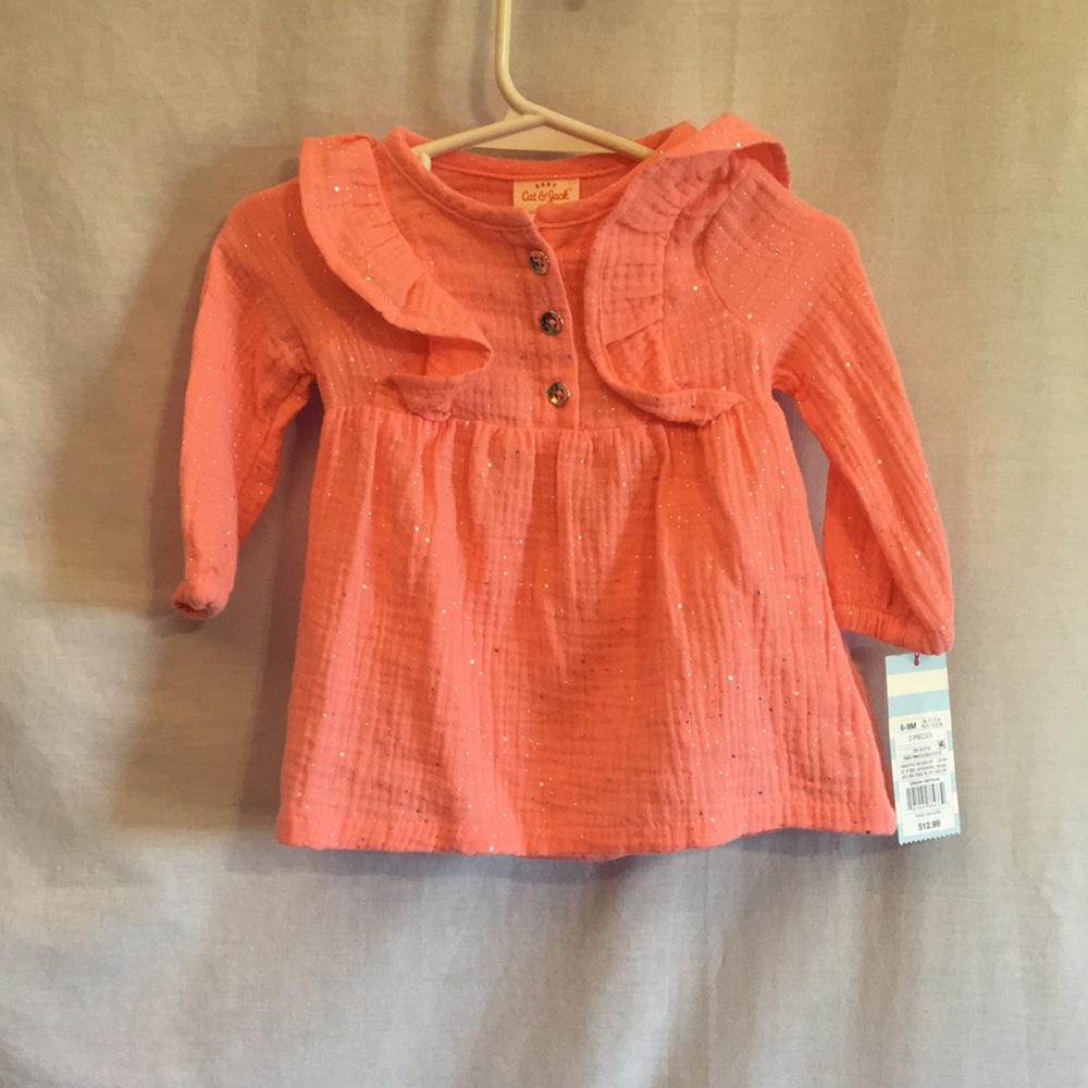🌸NWT Baby Cat & Jack 6-9M Dress & Bloomers